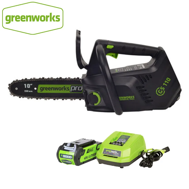 Новая беспроводная цепная пила Greenworks 40v бесщеточная Одноручная бензопила