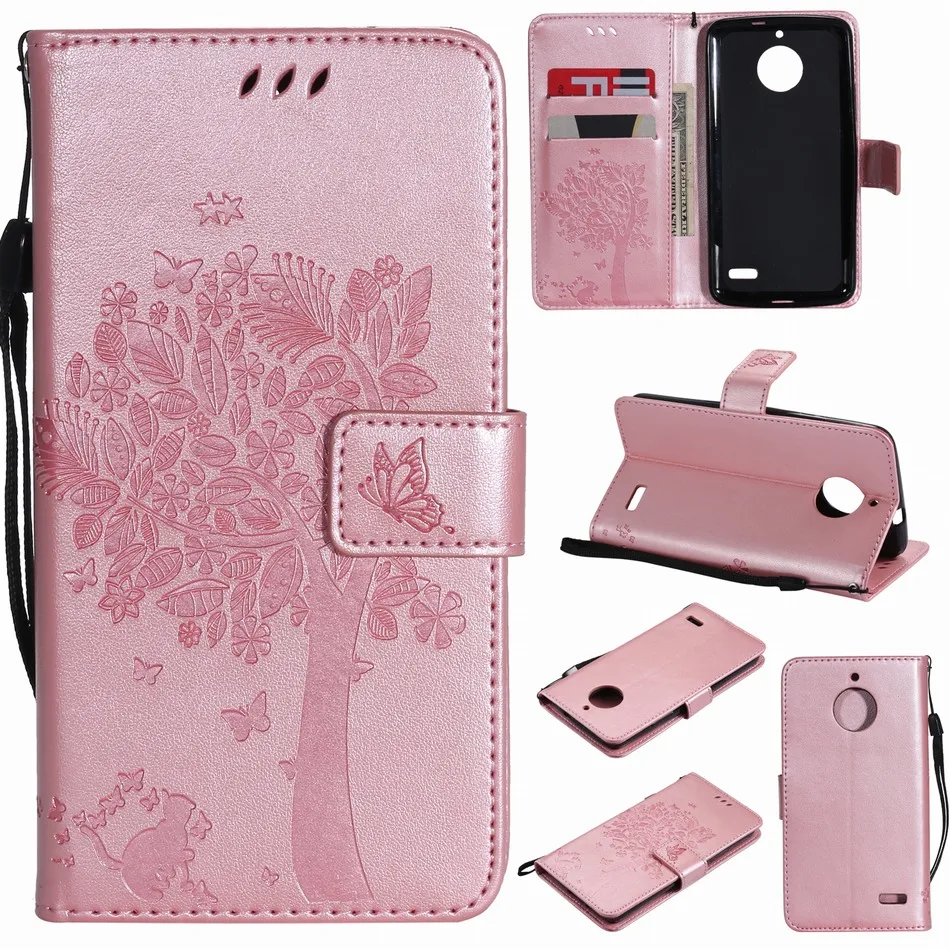 mobile phone bags leather for moto c e5 e4 plus g4 g5 g6 plus g5s play x style z force capa card slot tree cat embossing p06z free global shipping