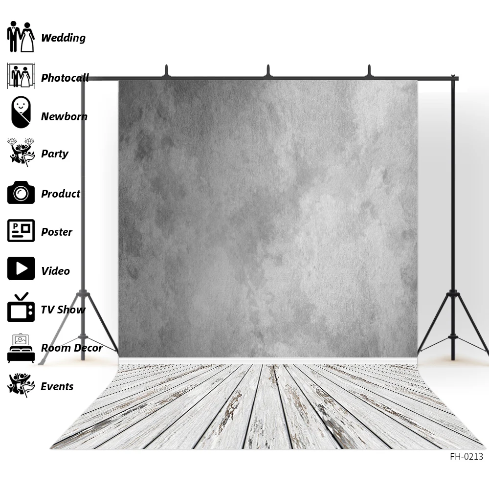 Фон для студийной фотосъемки новорожденных серая стена поверхность деревянный