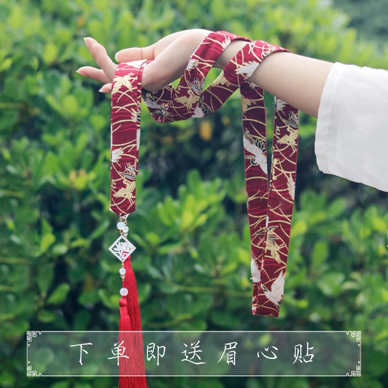 

Повязка для волос Hanfu, повязка для волос в античном стиле для девушек, шёлковая лента, головной убор, супер Сказочный ремень для костюма, аксе...