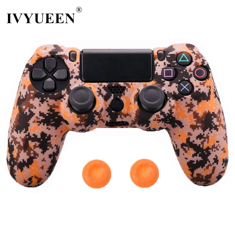 IVYUEEN 44 цвета силиконовый Камуфляжный защитный чехол для sony Dualshock 4 PS4 DS4 Pro тонкий контроллер ручки джойстик колпачки