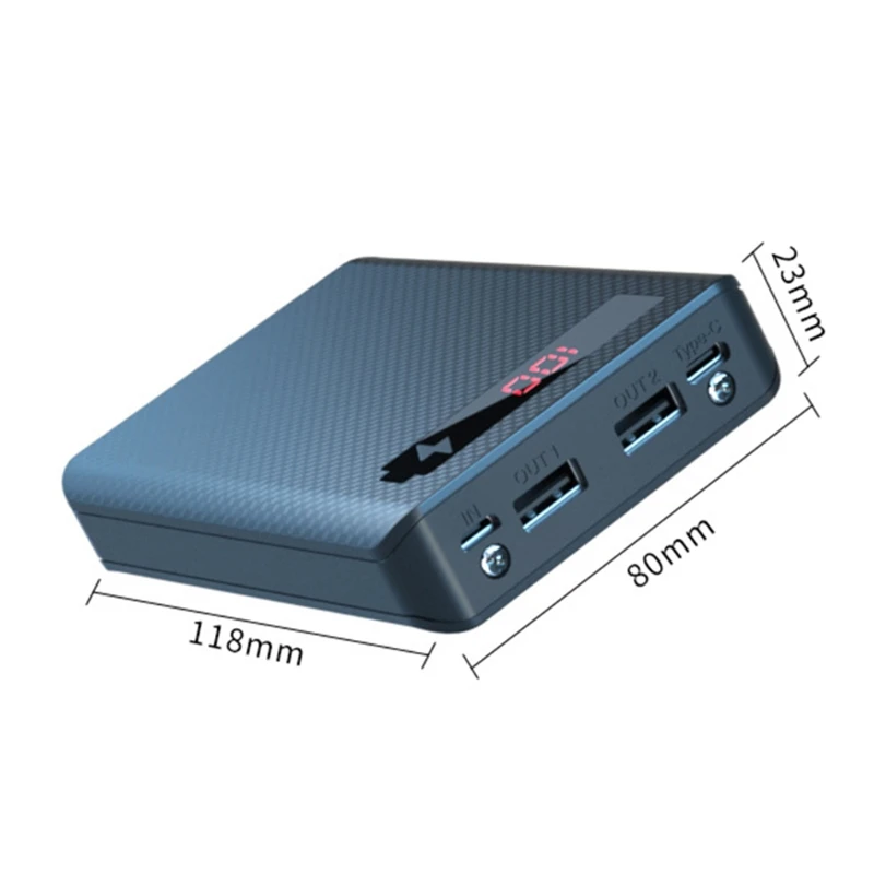 Многофункциональный чехол для внешнего аккумулятора с 2 USB портами и 5 слотами| |