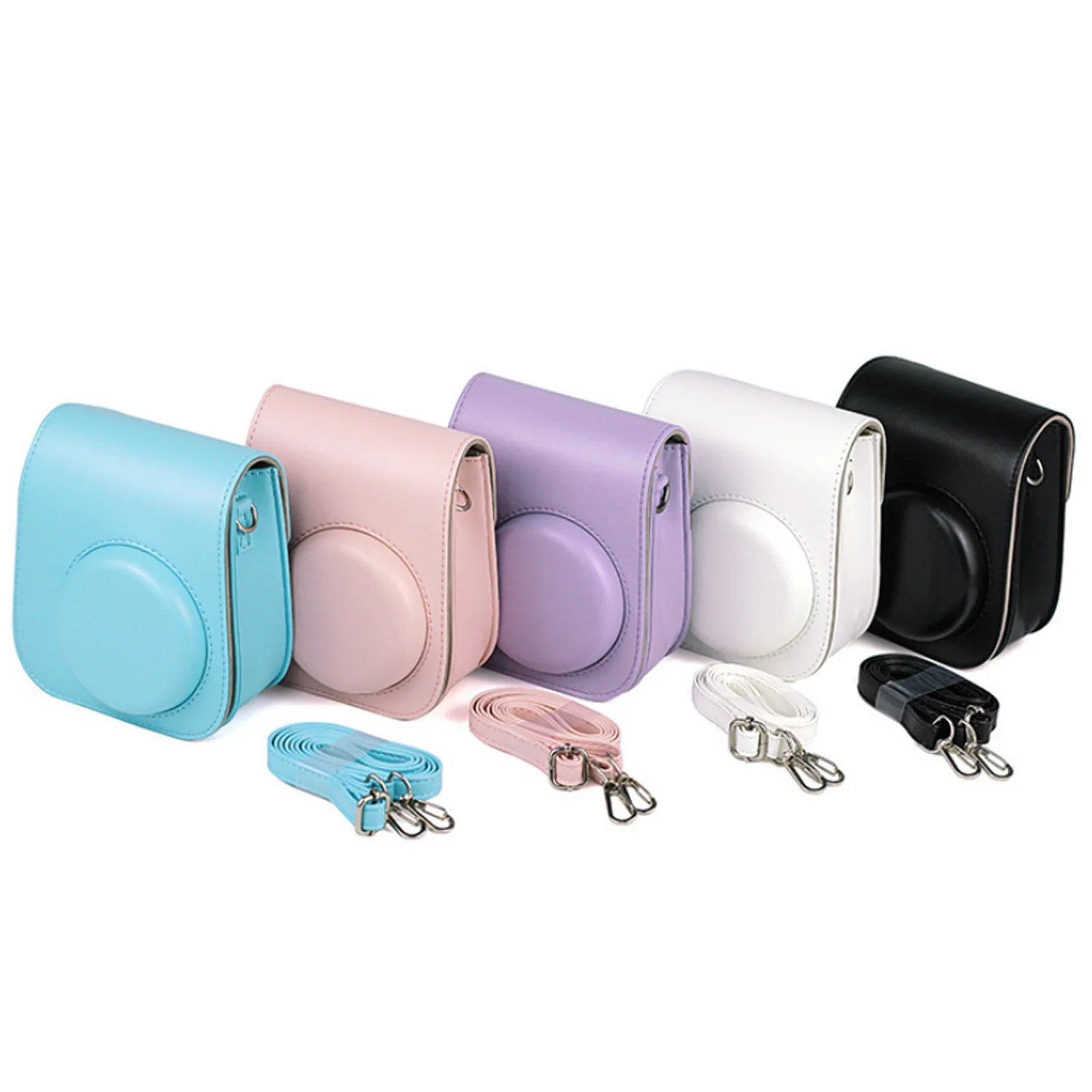 

Besegad Portable Camera Protective Bag Case PU Leather Cover with Adjustable Shoulder Strap for Fujifilm Instax Mini 11Polaroid