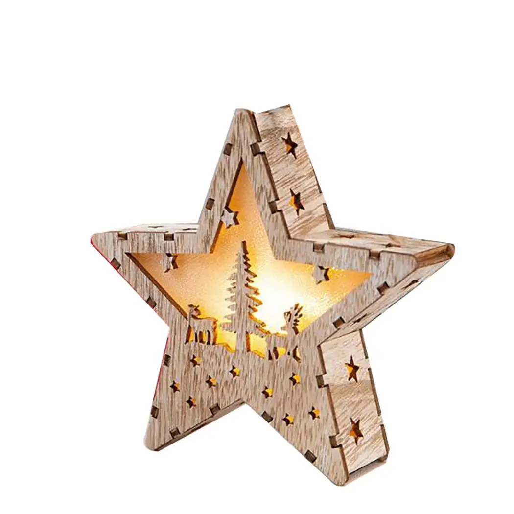 Рождественский деревянный Снеговик Рождественская шапка Санты декоративная