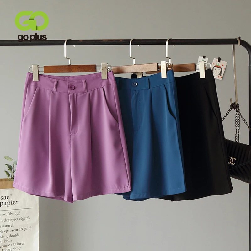 GOPLUS летние женские джинсовые шорты в Корейском стиле черного цвета с высокой