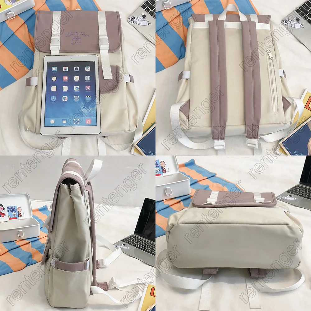 

Women Nylon College Backpack Cool Female Student School Bag Harajuku Girl Kawaii Book Backpacks Waterproof Lady Cute Bags Trendy