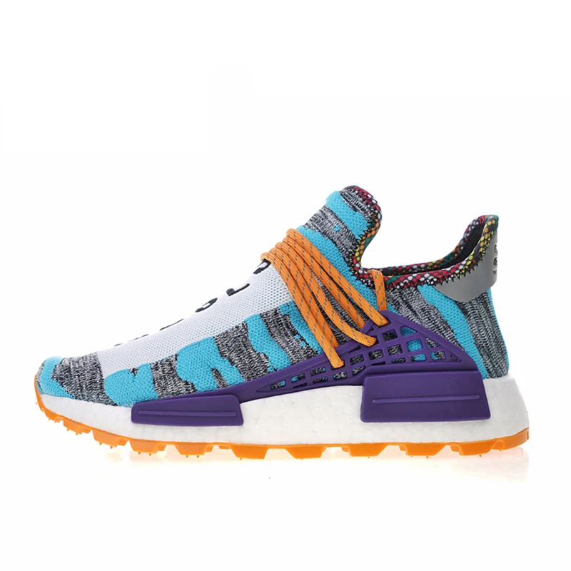 Оригинальные подлинные мужские женские кроссовки для бега Pharrell Williams x Afro HU Solar Pack