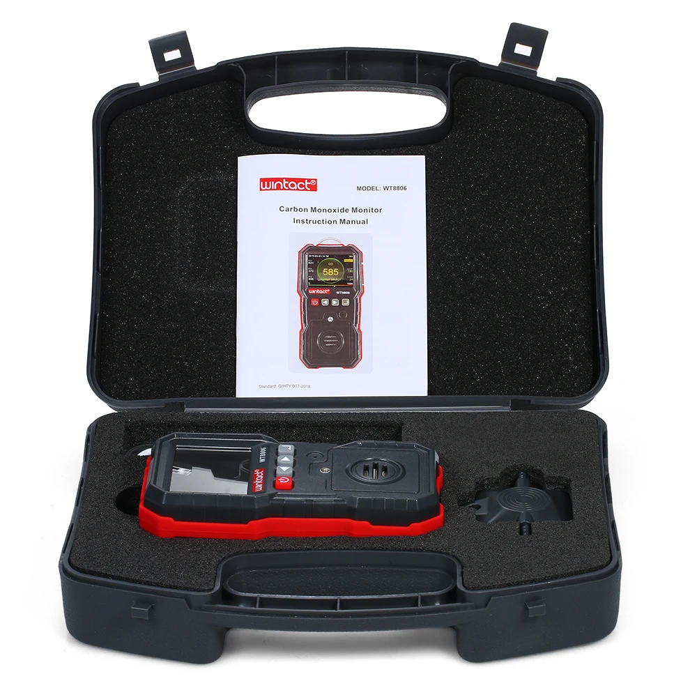 Portable CO Gas Detector Analyzer 0-1000umol/mol Carbon Monoxide Concentration with Sound-light and Vibration Alarm | Инструменты
