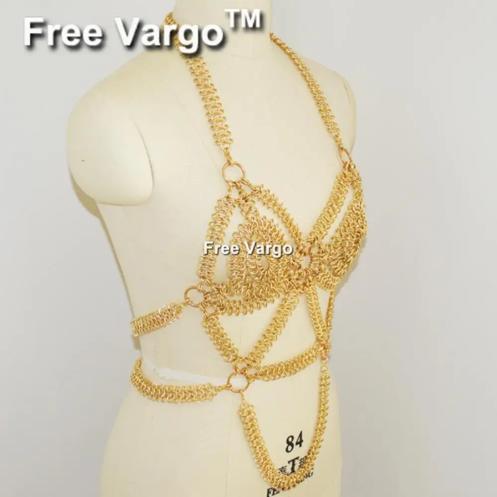 Горящий человек портупея жгут рейв Золотая цепь для тела укороченный лучшие