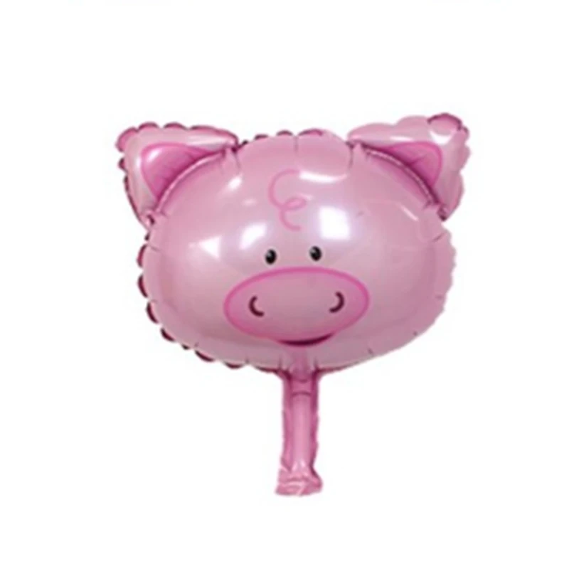 16inch pig head Воздушные шарики в виде животных прогулочная Розовая Свинья голова ребенок душ сувениры globos ферма День Рождения украшения Дети и взрослые - Цвет: 16inch pig head