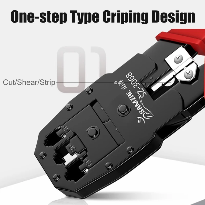 SAMZHE обжимные плоскогубцы провода трекер RJ11/12/45 кабель щипцы для зачистки 4P/6P/8P