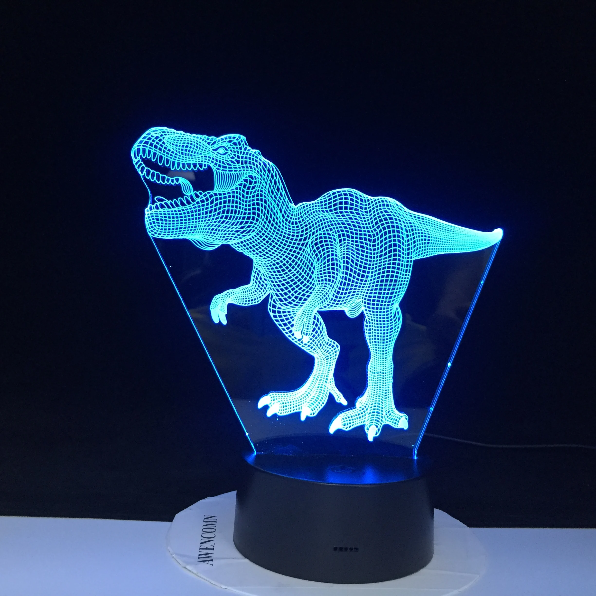 Динозавр светодиодный 3d ночник настольная сенсорный Удаленная Настольная лампа