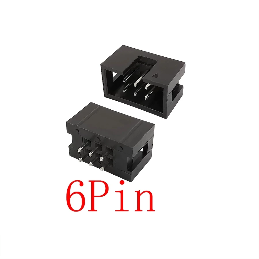 10 шт. DC3 2 54 мм Шаг гнезда разъема коннектора ISP штекер с двумя отверстиями