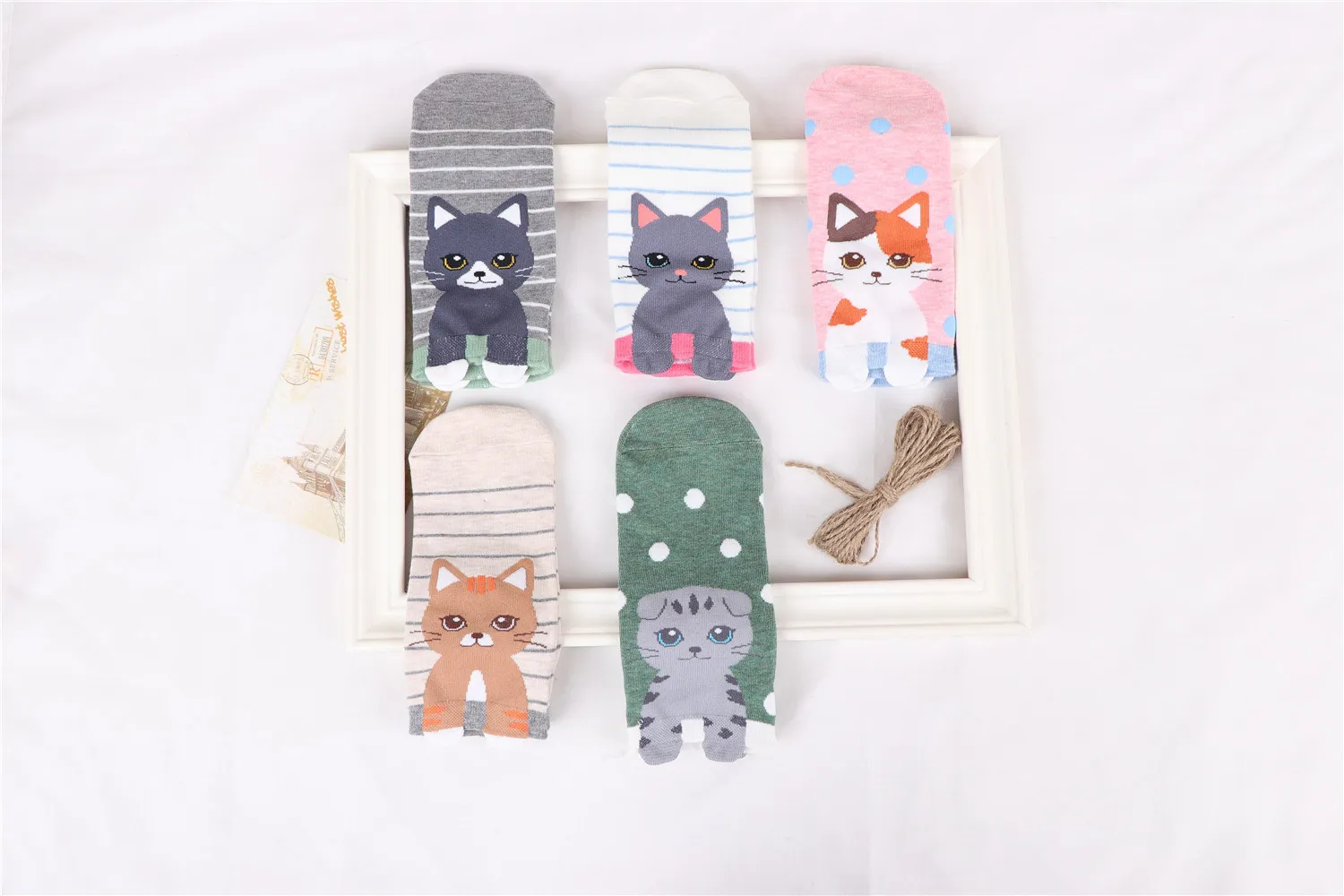 5 пар, Harajuku Ankel, короткие милые носки с котом, женские,, Мультяшные, с животным принтом, хлопчатобумажные забавные носки, пушистые, с 3D ушками, рождественские носки