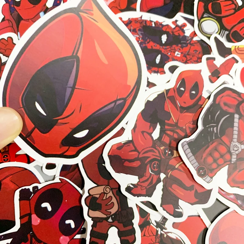 35 шт. Marvel скейтборд стикеры s Мстители Дедпул человек стикер с рисунком из мультфильма багаж Ноутбук наклейки мото наклейка для велосипеда игрушки
