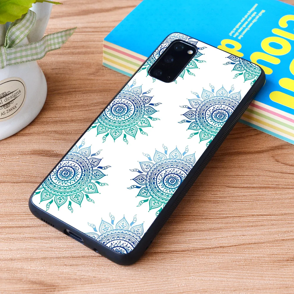 

For Samsung Galaxy Blue Gradient Mandala Soft TPU border Samsung Galaxy Case