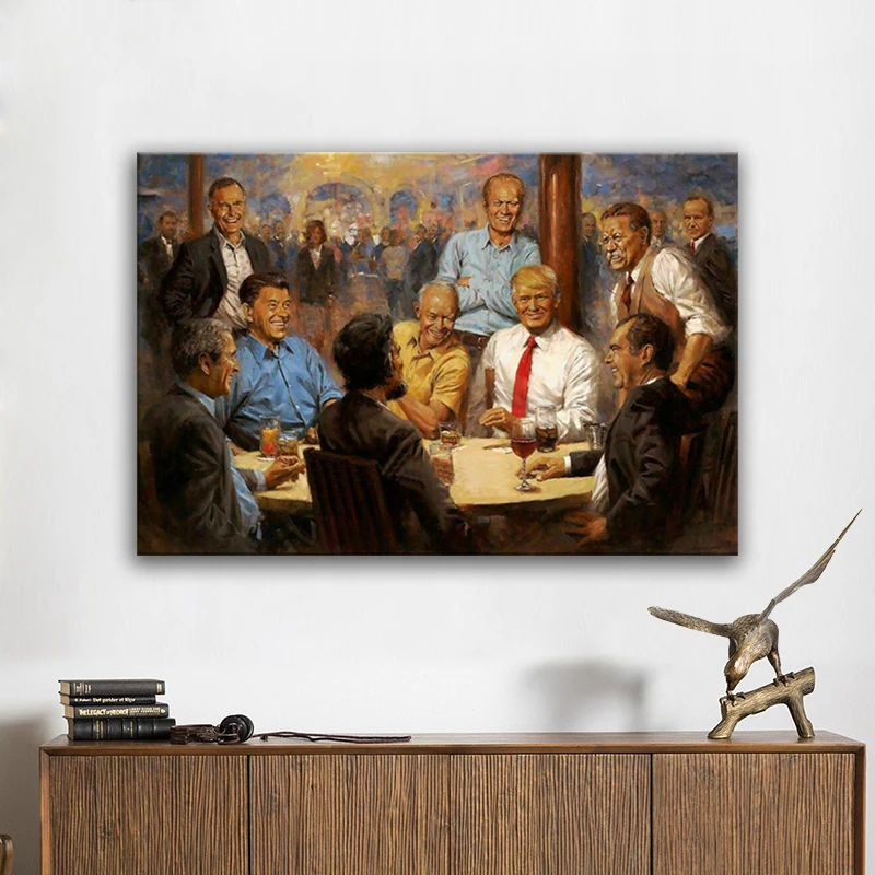 

New Donald Trump President Hot Painting Great USA Poster Prints Art Silk Light Canvas Wall Picture For Home Room Decor