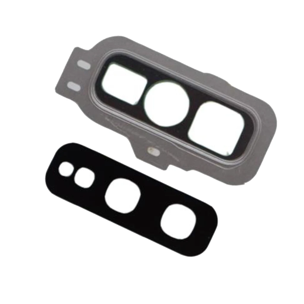 Silver 4.5x2cm Задняя стеклянная крышка для камеры с держателем рамы для samsung Galaxy S10E G970 для объектива камеры задняя крышка - Цвет: Silver 4.5x2cm