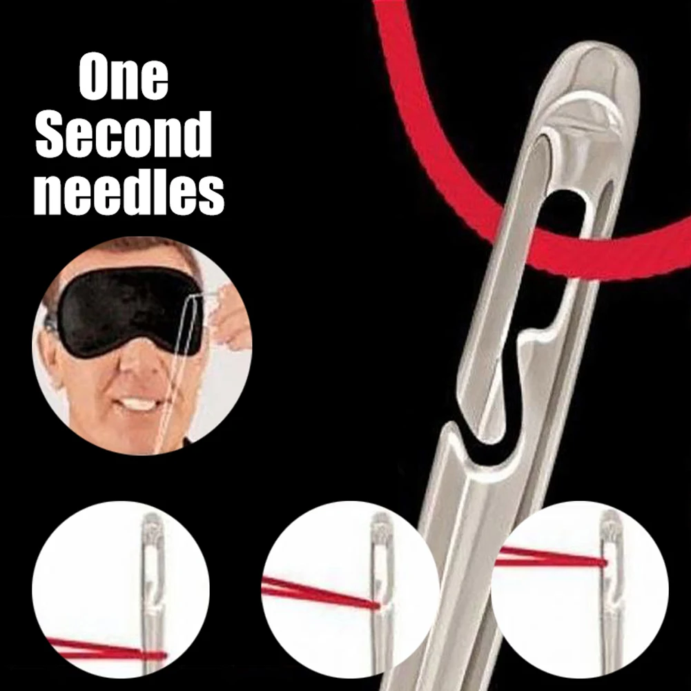 Stainless Steel Sewing Machine Needless Threading Hand Elderly Needle-side Hole Blind Needle Household 12 Pcs | Дом и сад