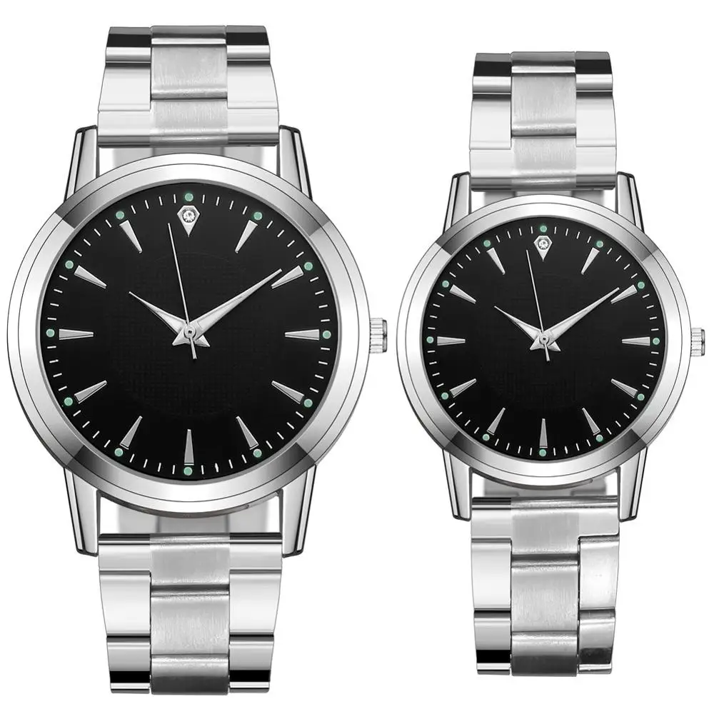 

New Famous Couple Watches Lover's Luminous Casual Quartz Watch Women Stainless Steel Watches For Gift Relogio Feminino Men Clock