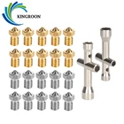 KINGROON 10 шт. E3D сопла латунь M6 резьба E3D V6 сопла из нержавеющей стали для нити 1,75 мм 3D принтер Hotend экструдер сопло