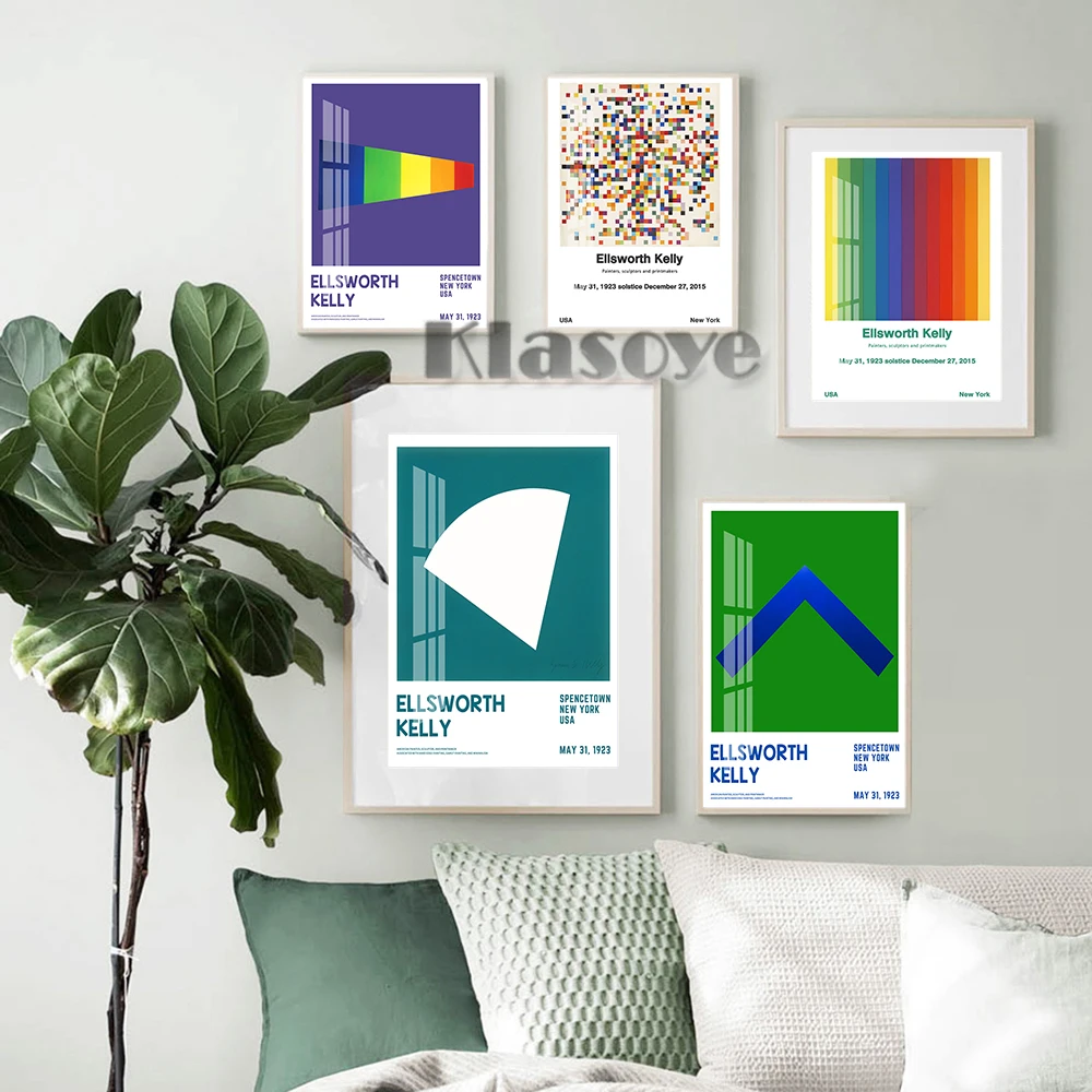 Эллиsworth Келли абстрактный музей выставки плакат с твердым краем живопись