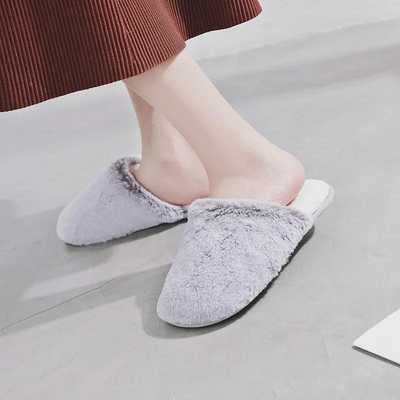 Зимние очень теплые меховые тапочки женская обувь высококачественные японские