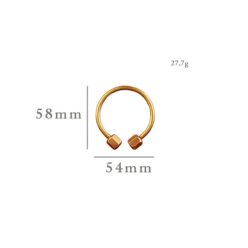 Латунный Простой Круглый держатель для ключей в скандинавском стиле ручной