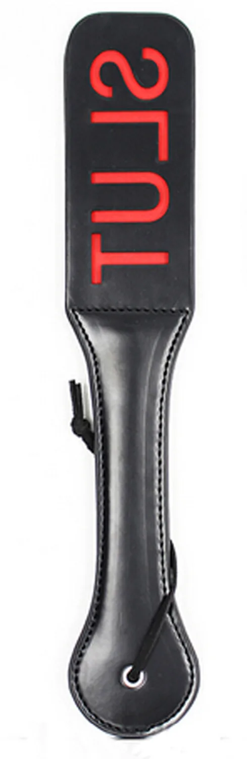 Шлюха кожа ручной Pat Длинный Кожаный Флоггер кнут лопатка шлепалка Flogger