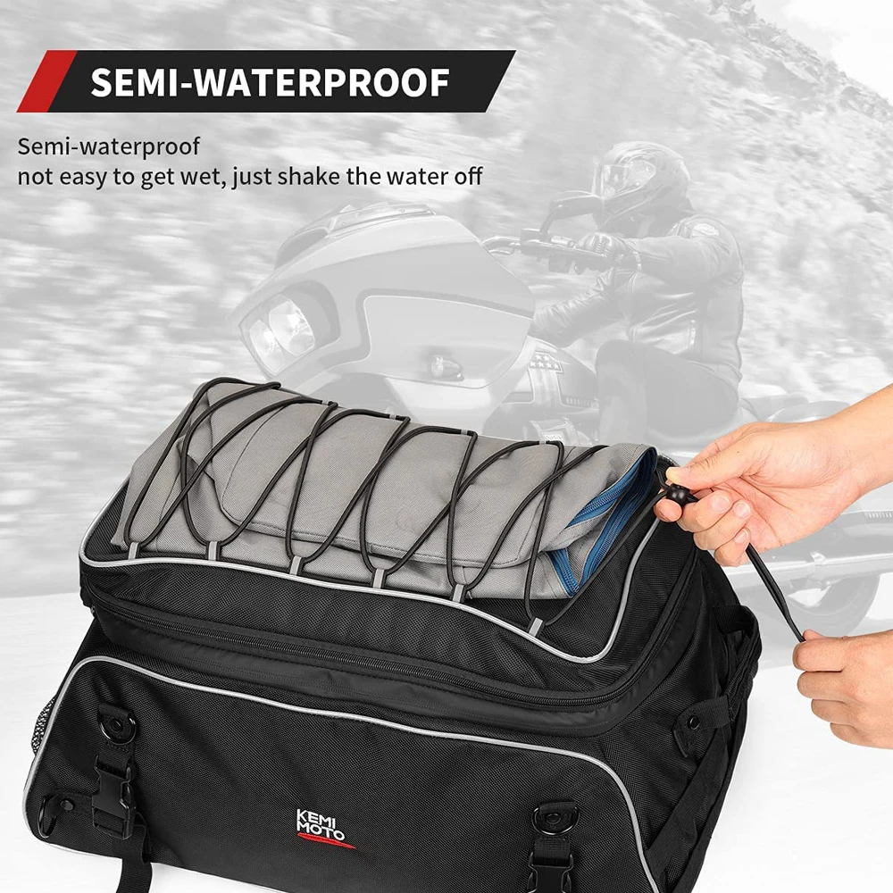 For Street Glide Motorcycle Tail Bag Luggage Rack Bag Collapsible Trunk Bags For Trike  Waterproof Bags enlarge