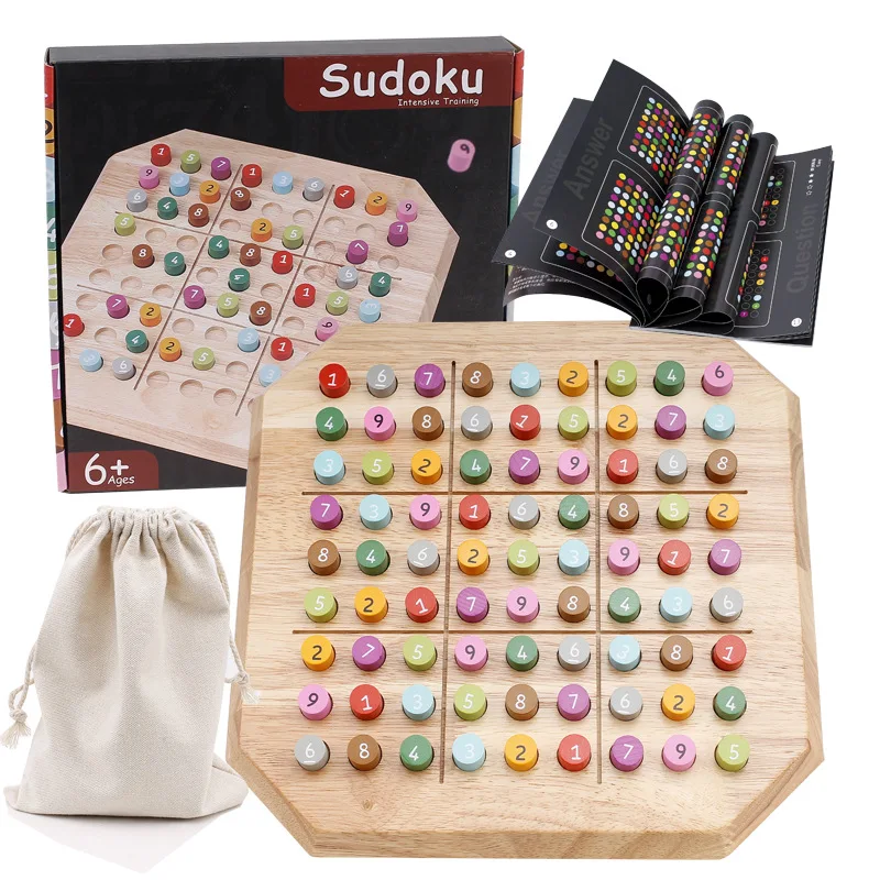 

Baby Toy Wooden Sudoku Puzzle Monterssori Learning Educational Wooden Toy Logical Thinking Table Game Family Games for Children