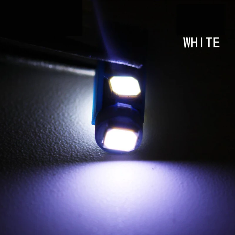 20 шт. T5 W1.2W 27 74 86 206 3SMD 3030 автомобильный интерьерный светильник, автоматический боковой клиновидный светодиодный индикатор приборной панели