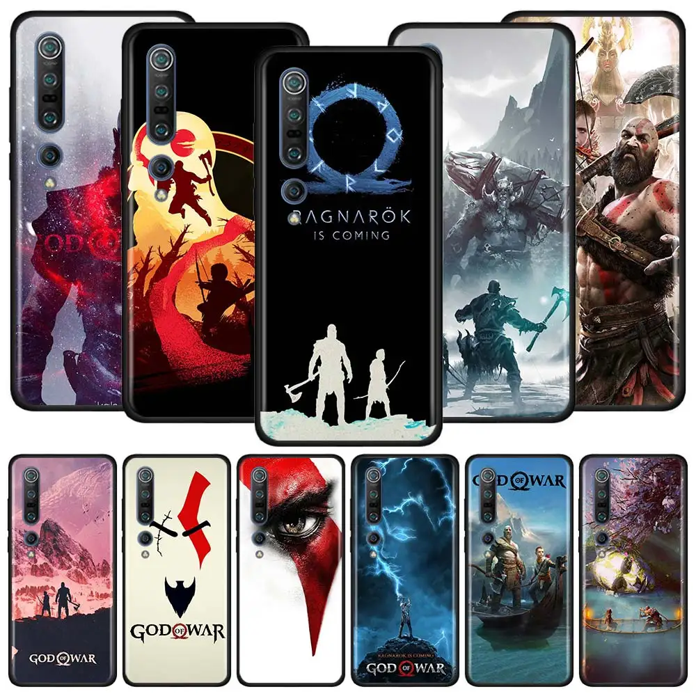 

Phone Case For Xiaomi Mi 9T 10T Note 10 Pro 5G Poco X3 NFC CC9 CC9E A2 Lite Black Soft Cover Back Capa God Of War