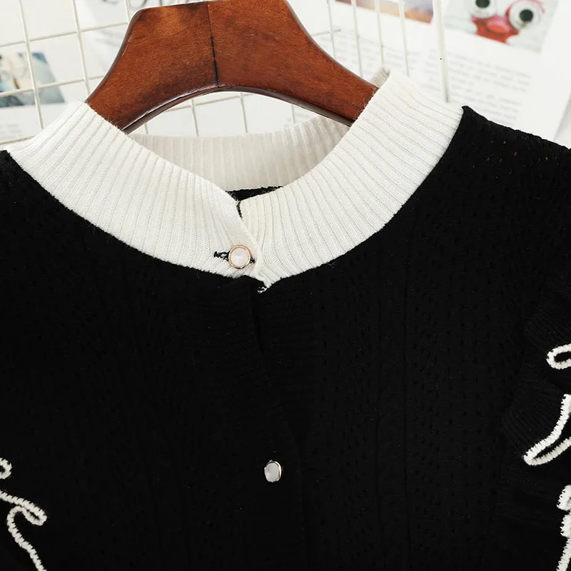 2019 Новая мода Женская одежда свитер из двух частей женский M034 |