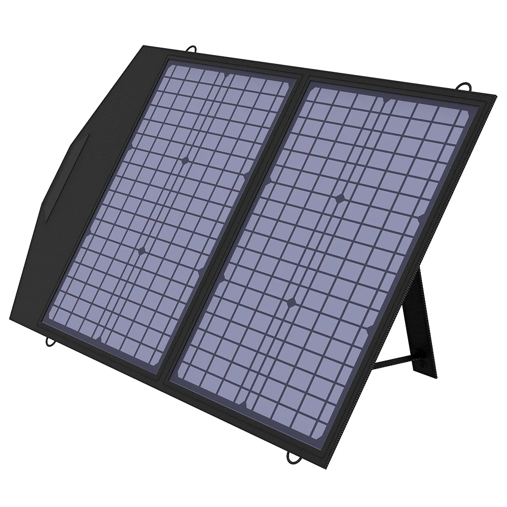 

60W Solar Panel Foldable Solar Charger Dual 5V USB 18V DC Output Waterproof for Mobile Phone Camping Boats