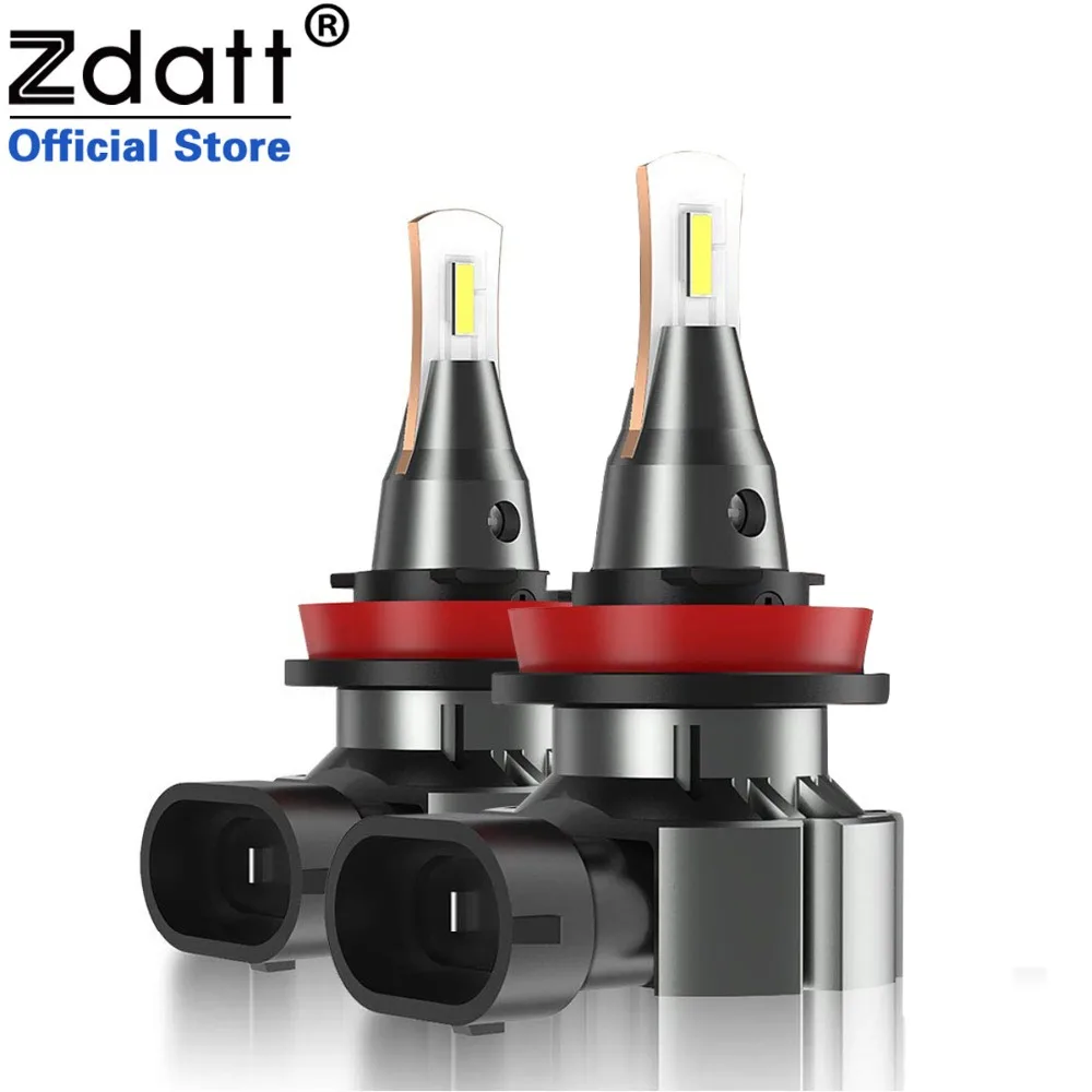 Zdatt H7 светодиодный фары H11 светодиодный H1 H3 H10 H16 9005 9006 9012 Противотуманные фары светодиодный светильник мини освещение Авто 12V 6000K