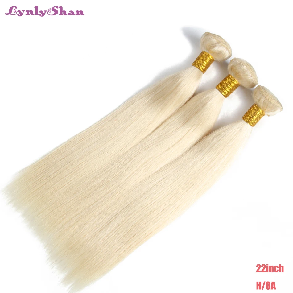 613 пучки светлых волос перуанские 100% прямые светлые человеческие волосы для