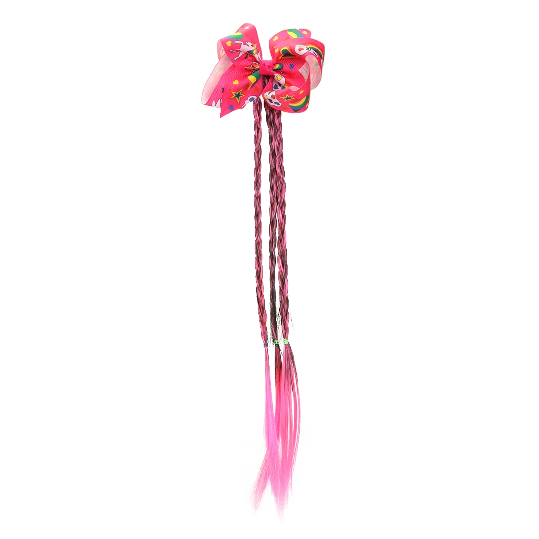 unicorn bow-2 1 шт., парик, эластичная лента для волос, аксессуары для волос для девочек, галстук для волос, цветная крученая тесьма, веревка, колокольчик, дизайнерская Детская повязка на голову, головной убор - Цвет: unicorn bow-2