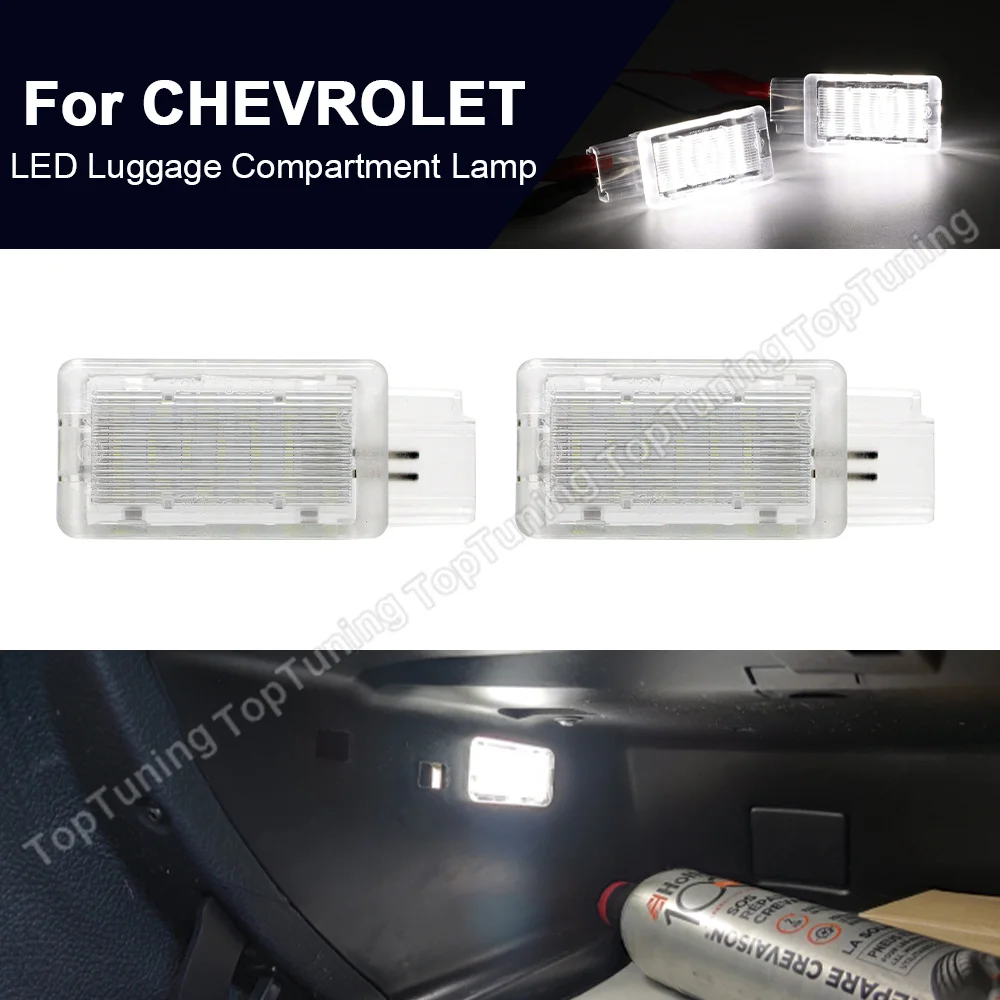 

For Chevrolet Camaro Corvette Cruze Equinox Impala Orlando Sonic Spark LED Trunk Lamp Luggage Compartment Light 2PCS