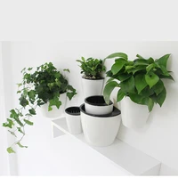 1pc self watering plant flower pot wall hanging plastic planter outdoor