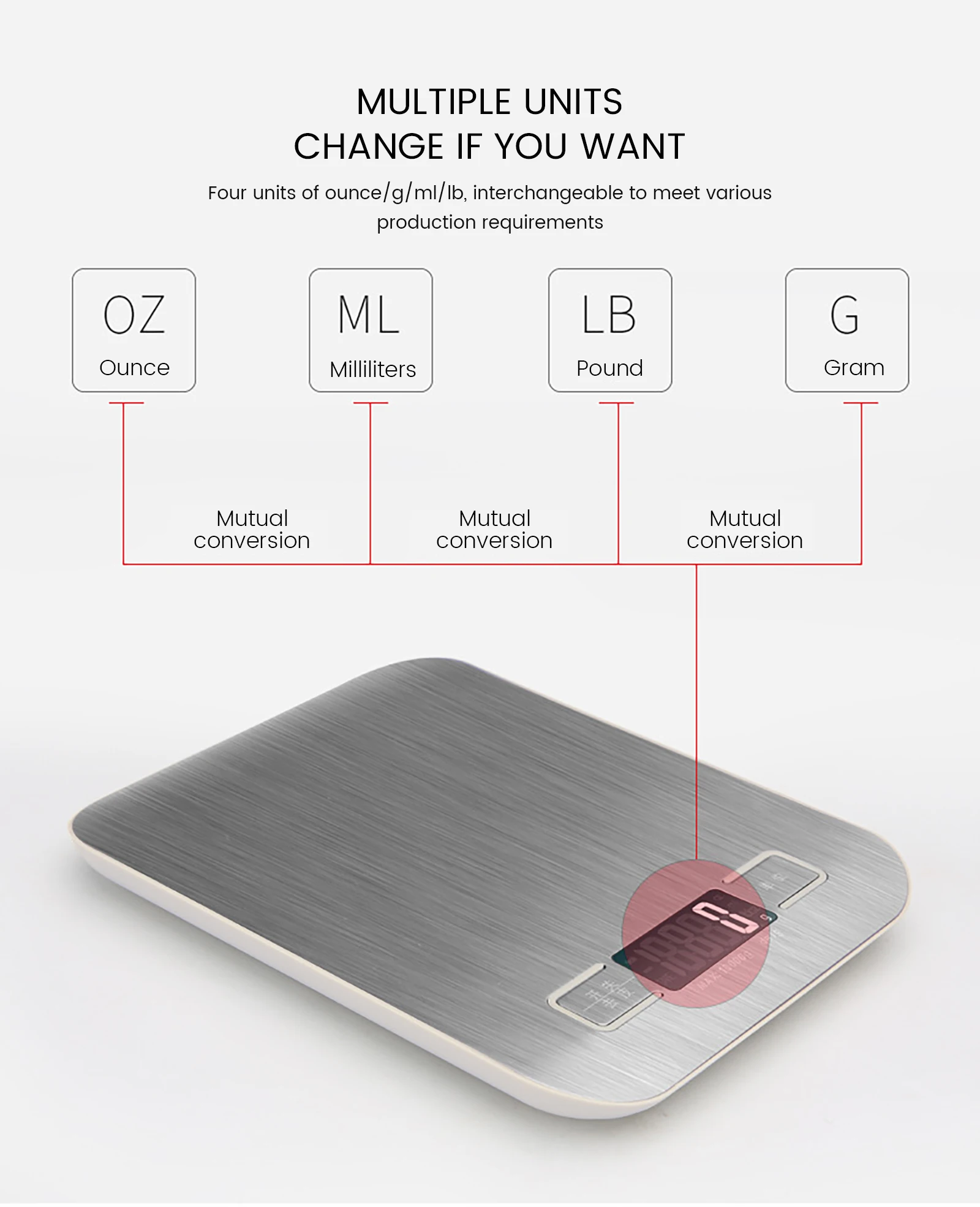 

5kg Household Kitchen Scale electronic scales Food Scales Diet Scales Measuring Tool Slim Lcd Digital Electronic Weighing Scale