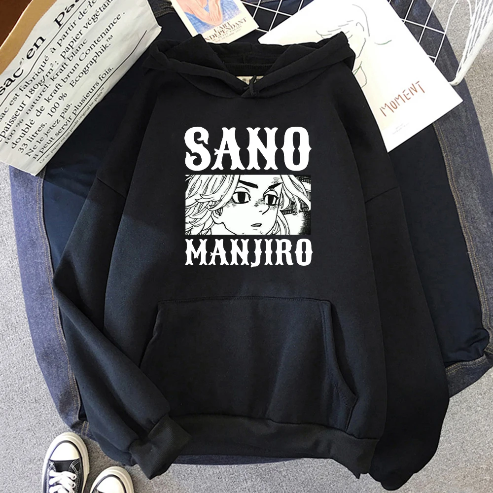 

Anime Tokyo Revengers Hoodie Casual Sweatshirt Men Ulzzang Harajuku Long Sleeve Streetwear Black Green Color Graphic Hoodies