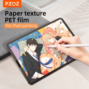 pzoz for ipad pro 9 7 11 10 5 pet film like writing on paper screen protector for ipad 10 2 2019 2020 ipad mini 4 5 like paper free global shipping