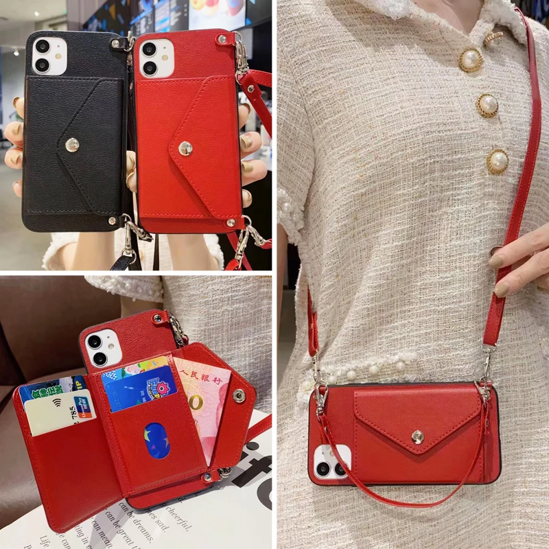 Роскошный чехол кошелек для Xiaomi Redmi Note 8 8t 9s Pro Max Mi 9t 9 10 Lite POCO X2 ремешок на плечо