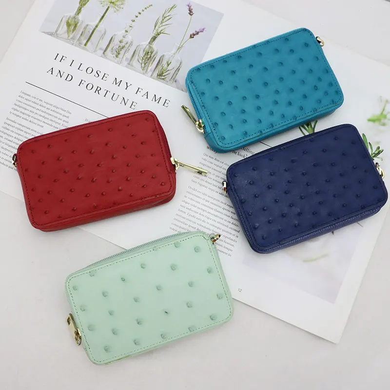 Высококачественный женский клатч из натуральной страусиной кожи новая модная