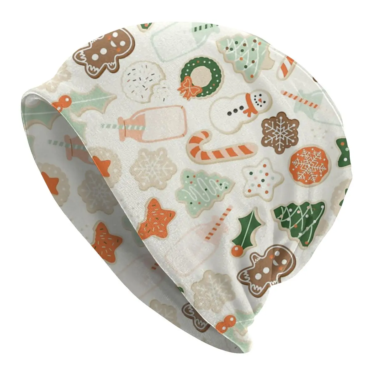 

Рождественская шляпа с печеньем, вязаные шапки, шапочки в стиле хип-хоп, уличные шапочки, шапка, шапка на Рождество, теплая шапка двойного назначения для взрослых