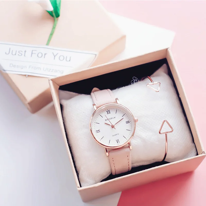 

2019 Luxury Brand Women's Watches Simple Style Leather Quartz Watch Fashion Retro Ladies Wristwatch Clock For Woman
