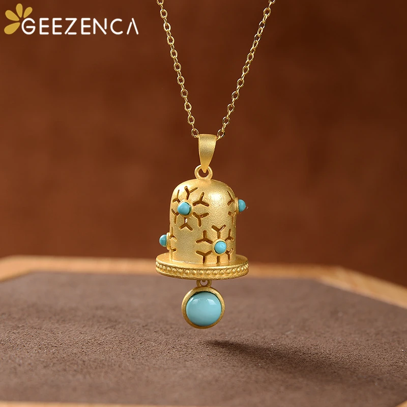 Женское колье из серебра 925 пробы с бирюзовым покрытием|Ожерелья| |