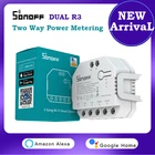 Двухрелейный модуль SONOFF Dualr3, Wi-Fi, мини-переключатель сделай сам, двухсторонний измеритель мощности, контроллер двигателя для штор переменного тока, работает с Alexa Ewelink