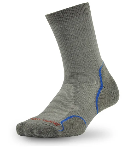 1 pair Gray Носки из мериносовой шерсти, ZEALWOOD Athletic cushit Crew hiking& походные носки, 1/3 пар - Цвет: 1 pair Gray
